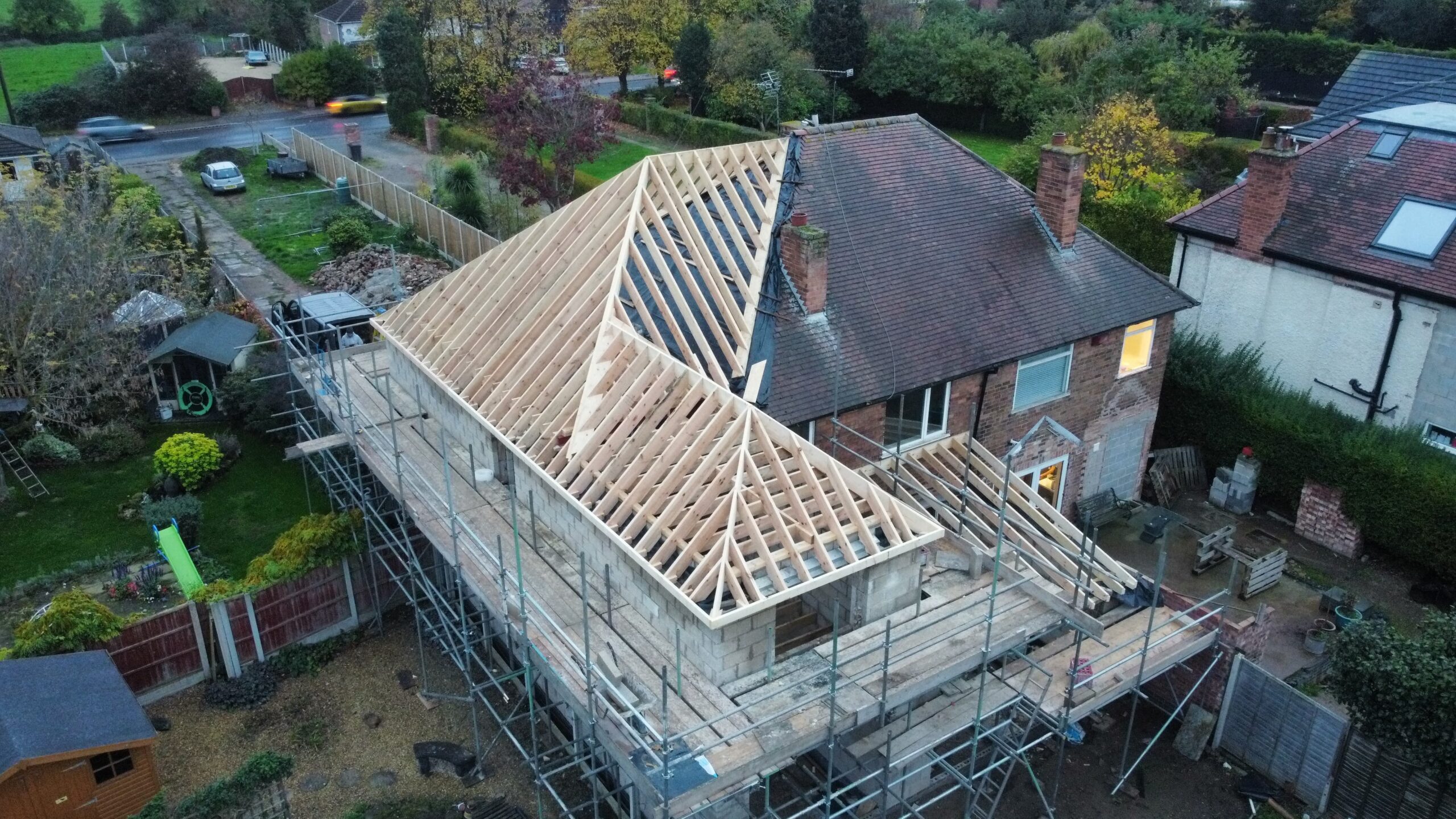 Roof carpentry Nottingham — timber roof frame construction