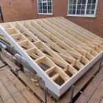 Traditional cut roof with timber rafters built by roof carpenters in Nottingham